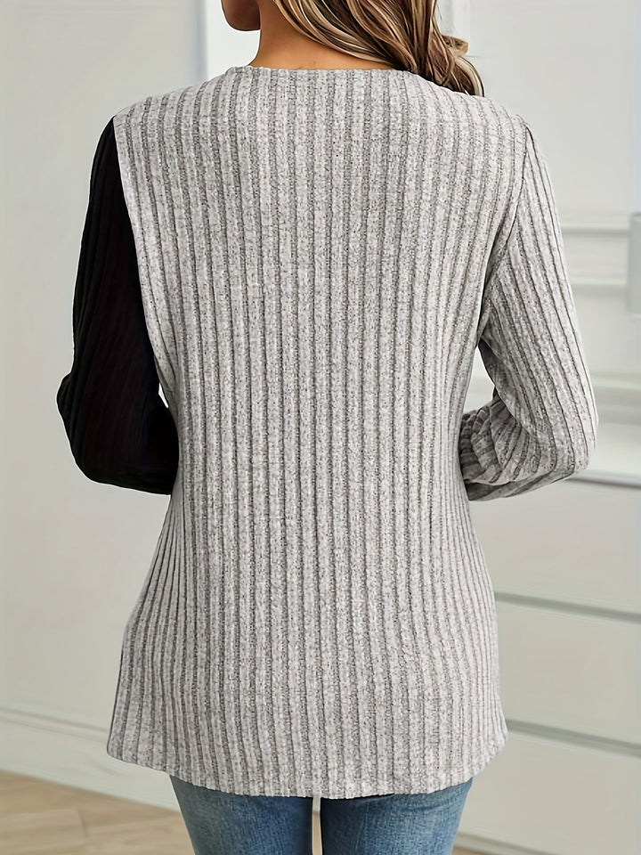 Rilena – pull en tricot à patchwork de dentelle contrastée