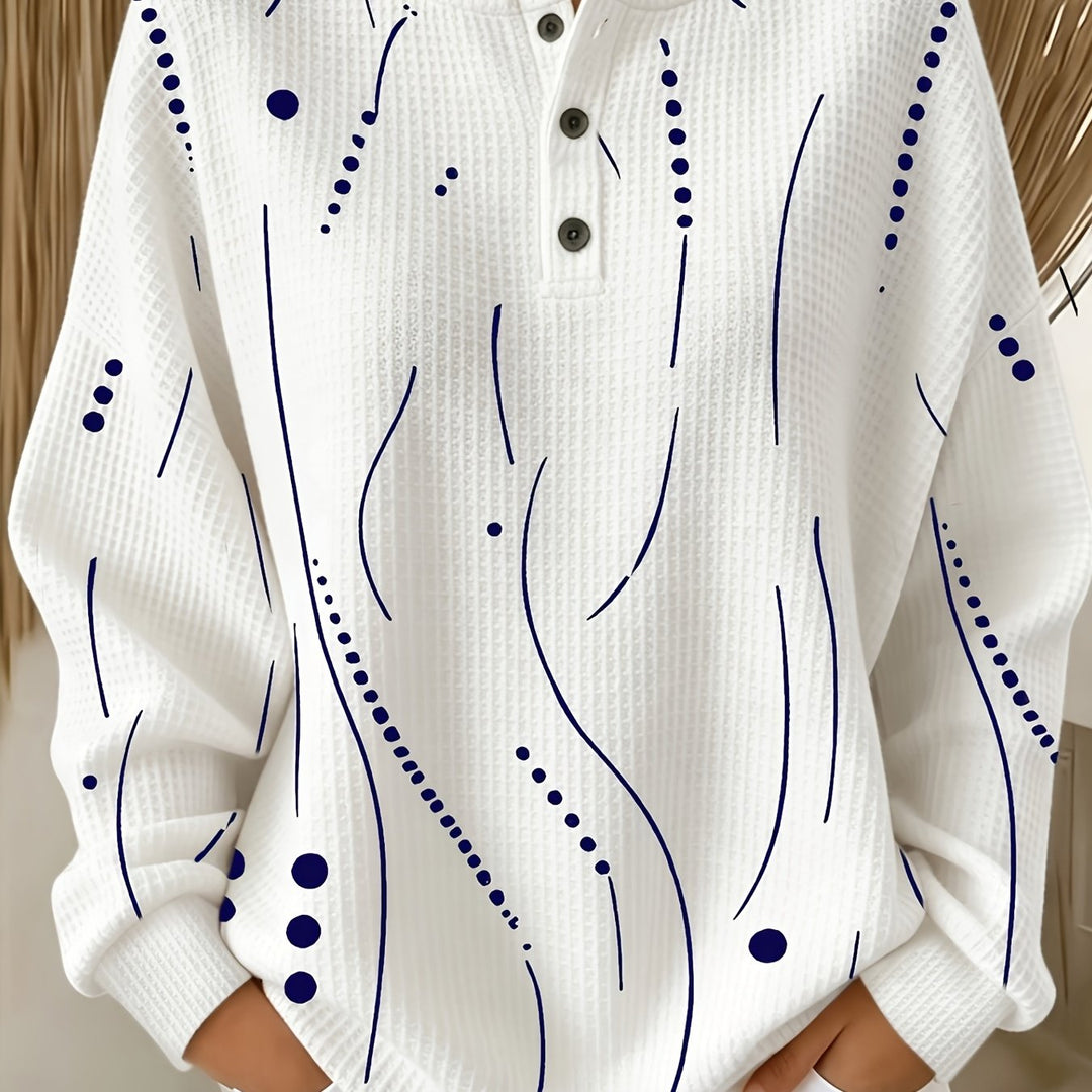 Calira – haut à pois en tricot gaufré