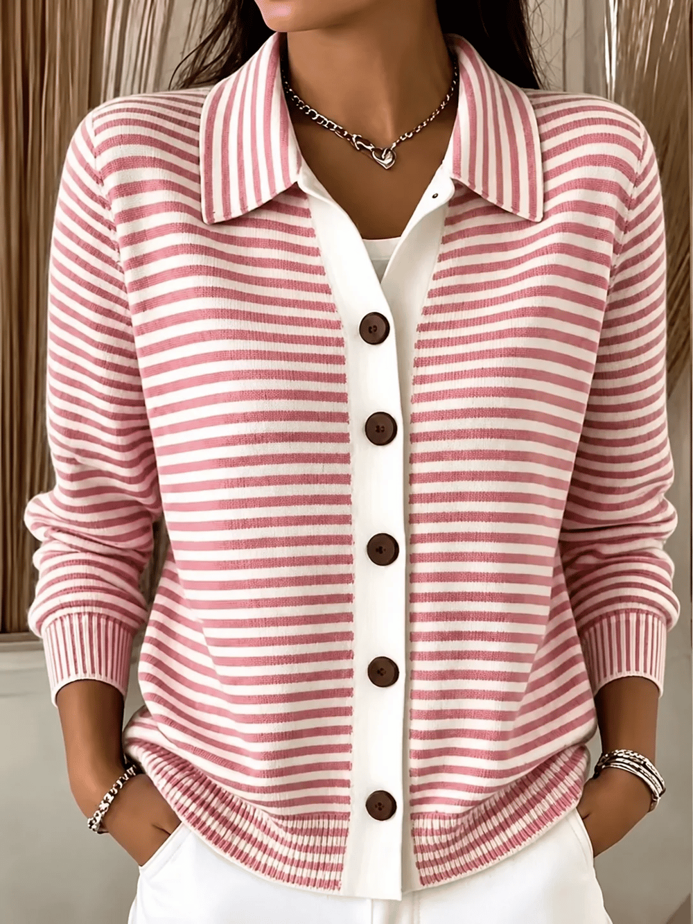 Neraya – cardigan en tricot imprimé