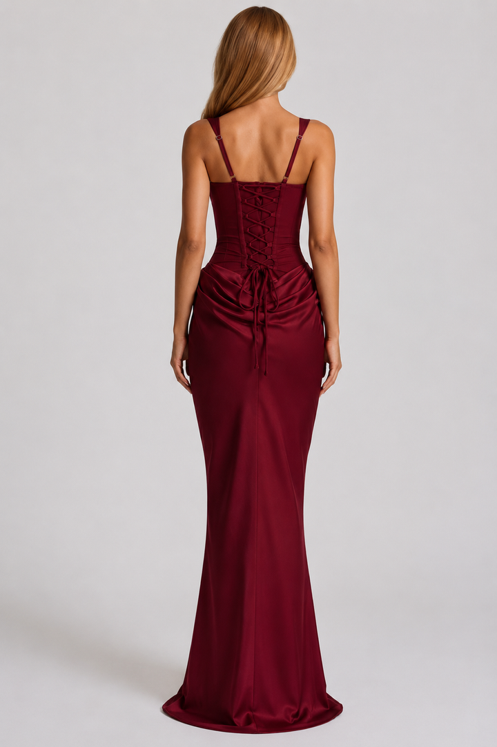 Rheva – robe longue à corset