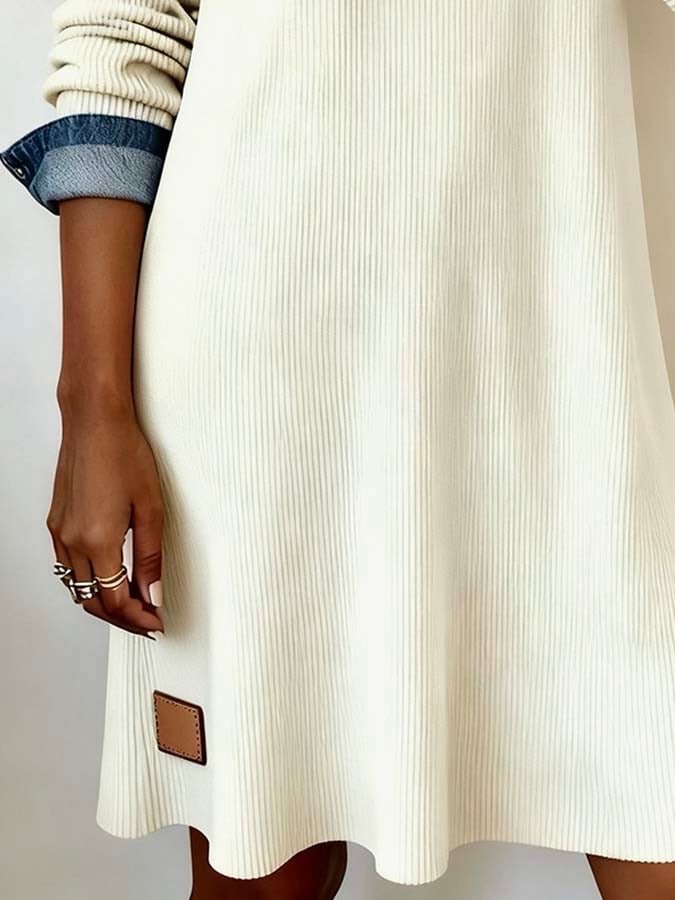Noreli – Robe en jean patchwork