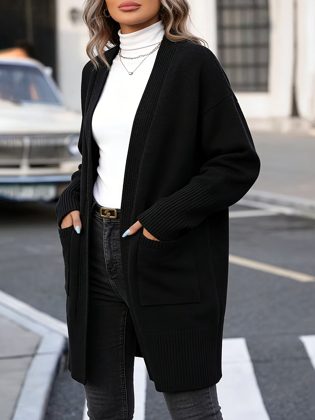 Navira – cardigan en tricot côtelé