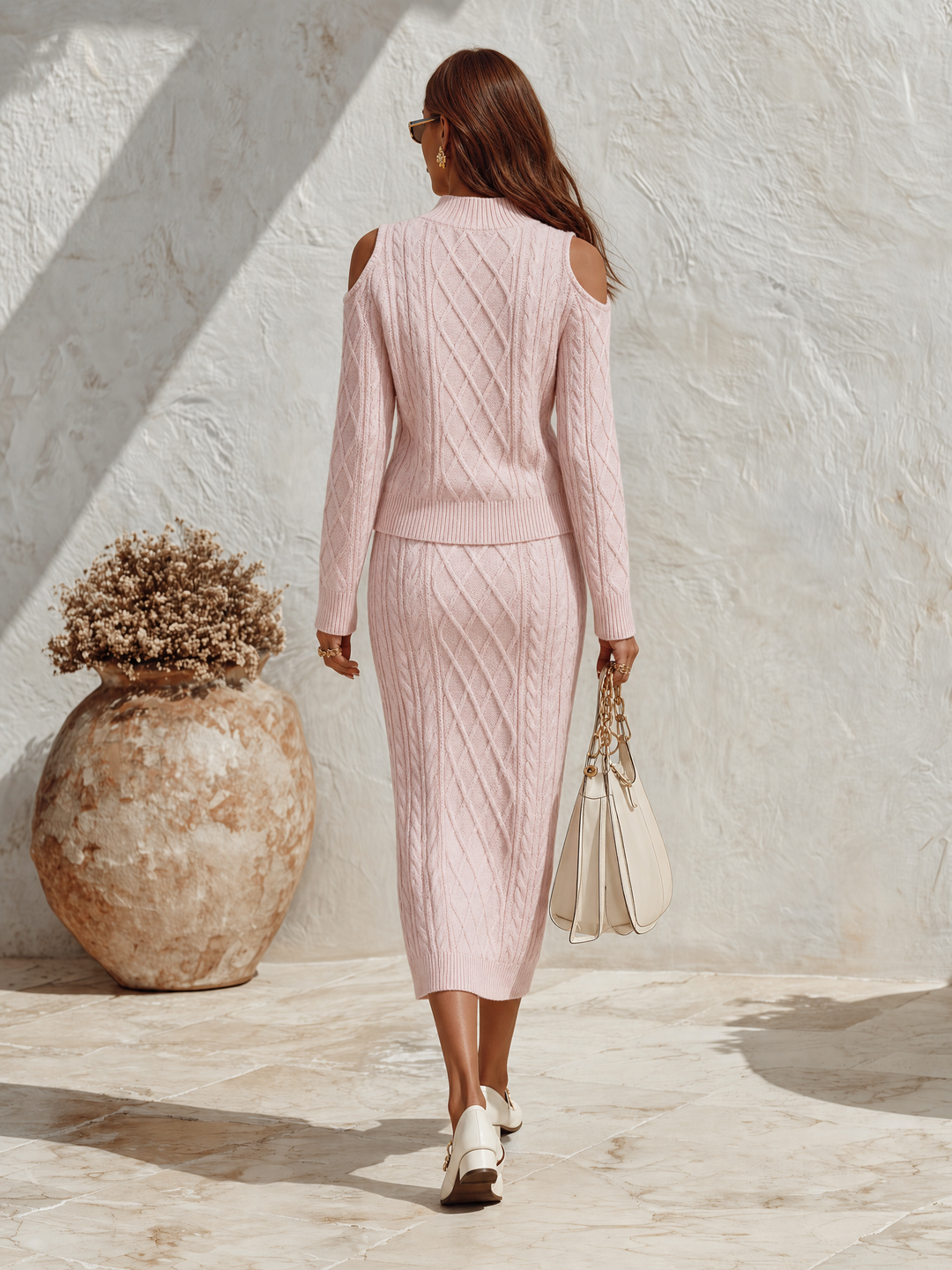 Mireva – À col roulé en maille, ensemble jupe-pull