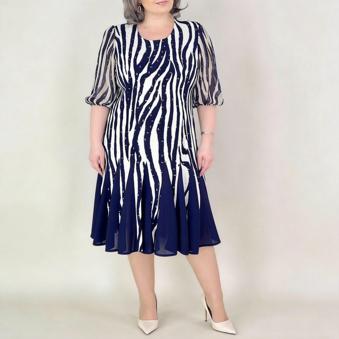 Rilena – robe tricotée à manches en résille