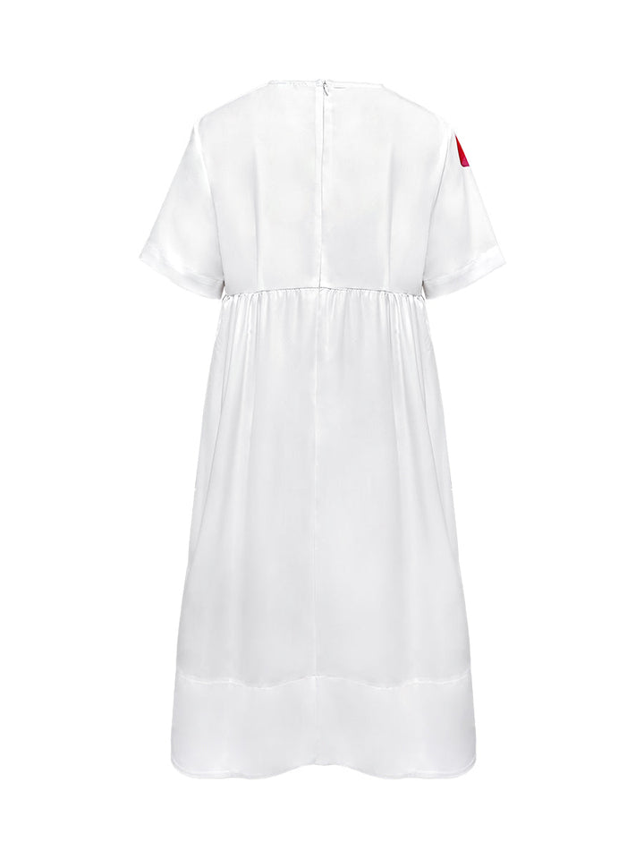 Orvina – Robe midi plissée tissée
