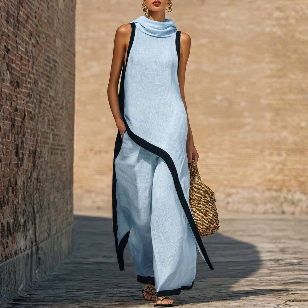 Avylen – Ensemble asymétrique en lin et coton