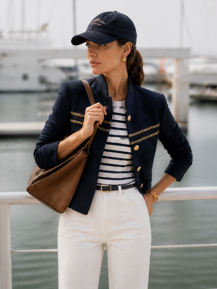 Nivara – Col montant en tissu, veste