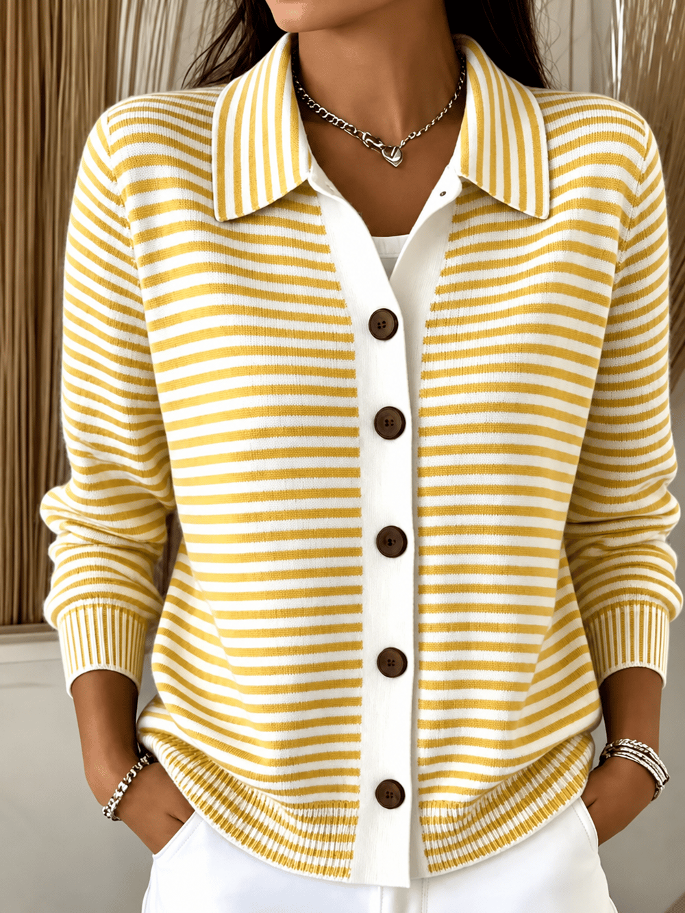 Neraya – cardigan en tricot imprimé