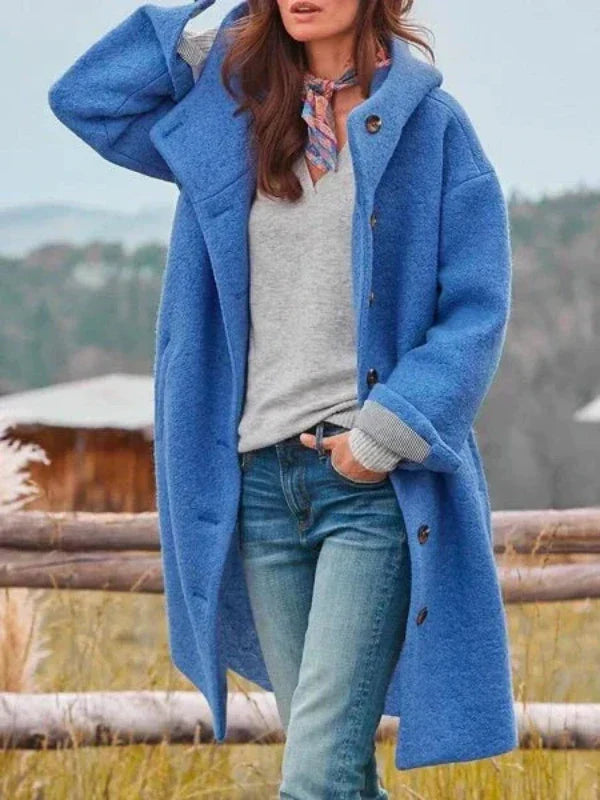Mireva – Long, coupe slim – tissé – manteau