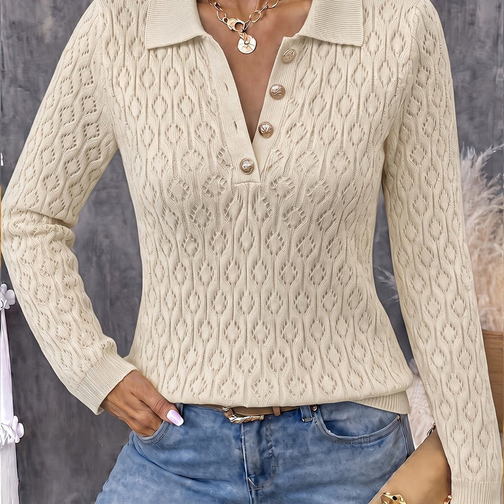 Avenya – pull polo en maille aérée