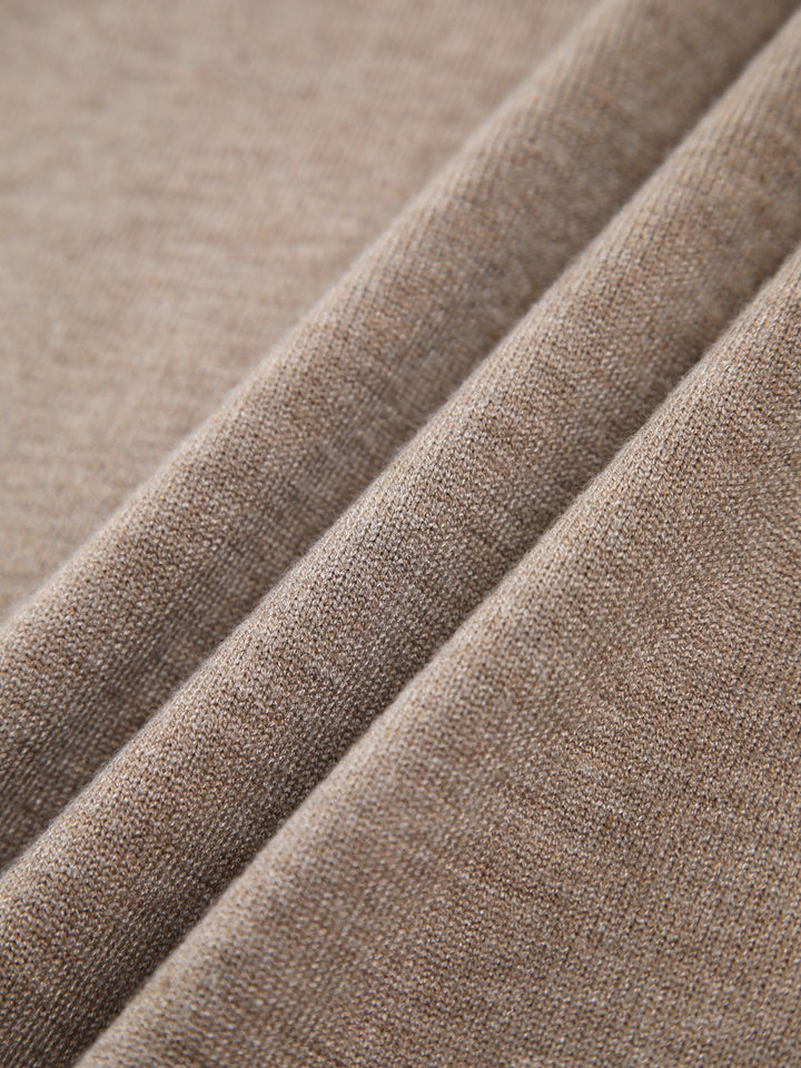 Elyra – Pull en maille fine à col polo en V