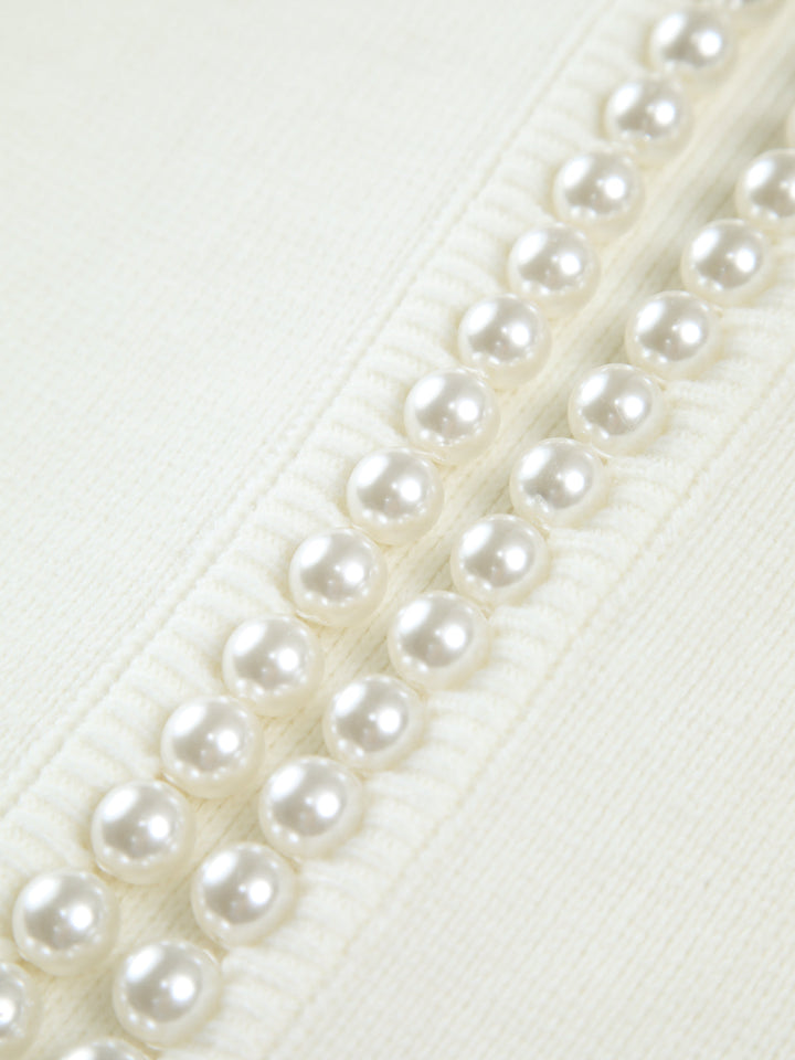 Virela – Détails en perles – maille – veste
