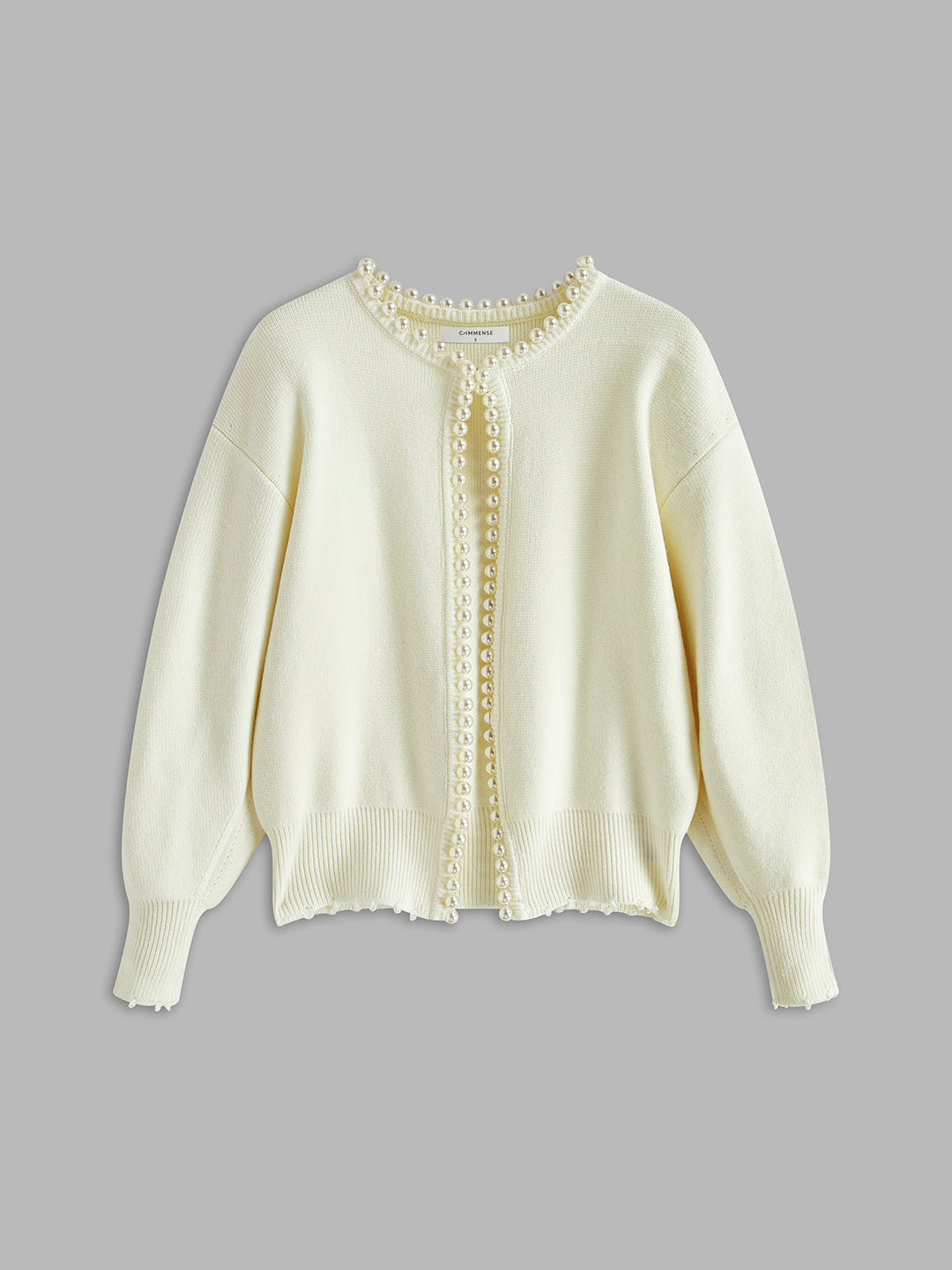 Virela – Détails en perles – maille – veste