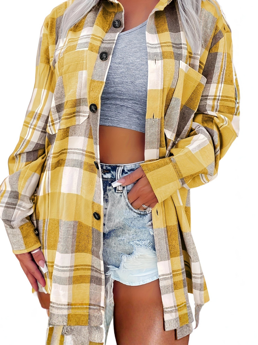 Rilena – chemise à manches longues à carreaux vichy