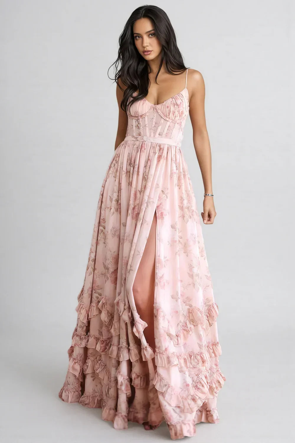 Avenya – Robe tissée à fente haute