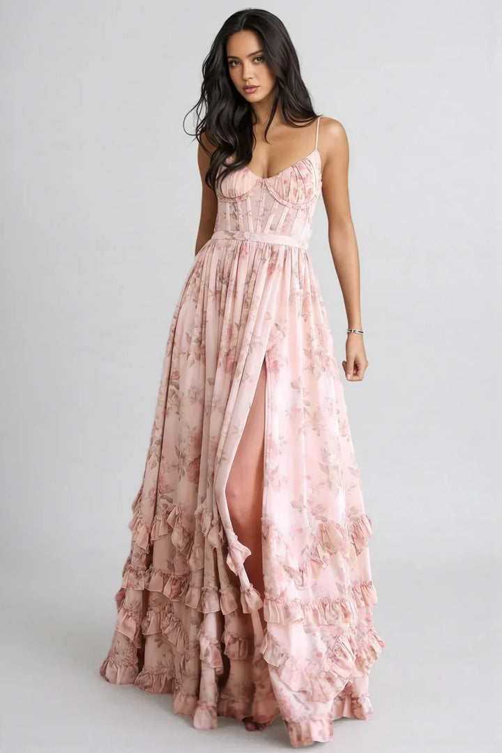 Avenya – Robe tissée à fente haute