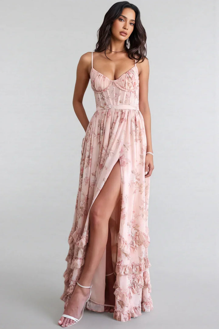 Avenya – Robe tissée à fente haute