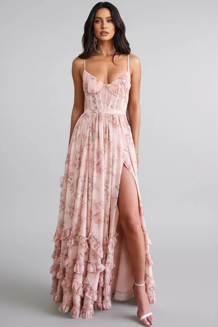 Avenya – Robe tissée à fente haute