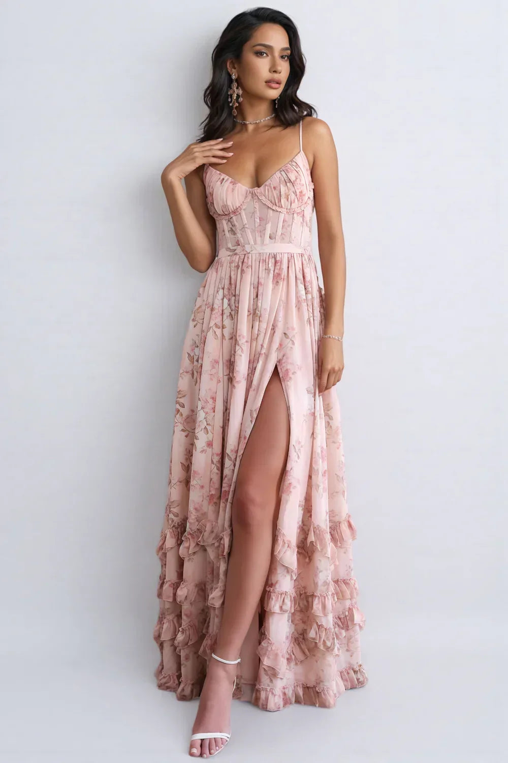 Avenya – Robe tissée à fente haute