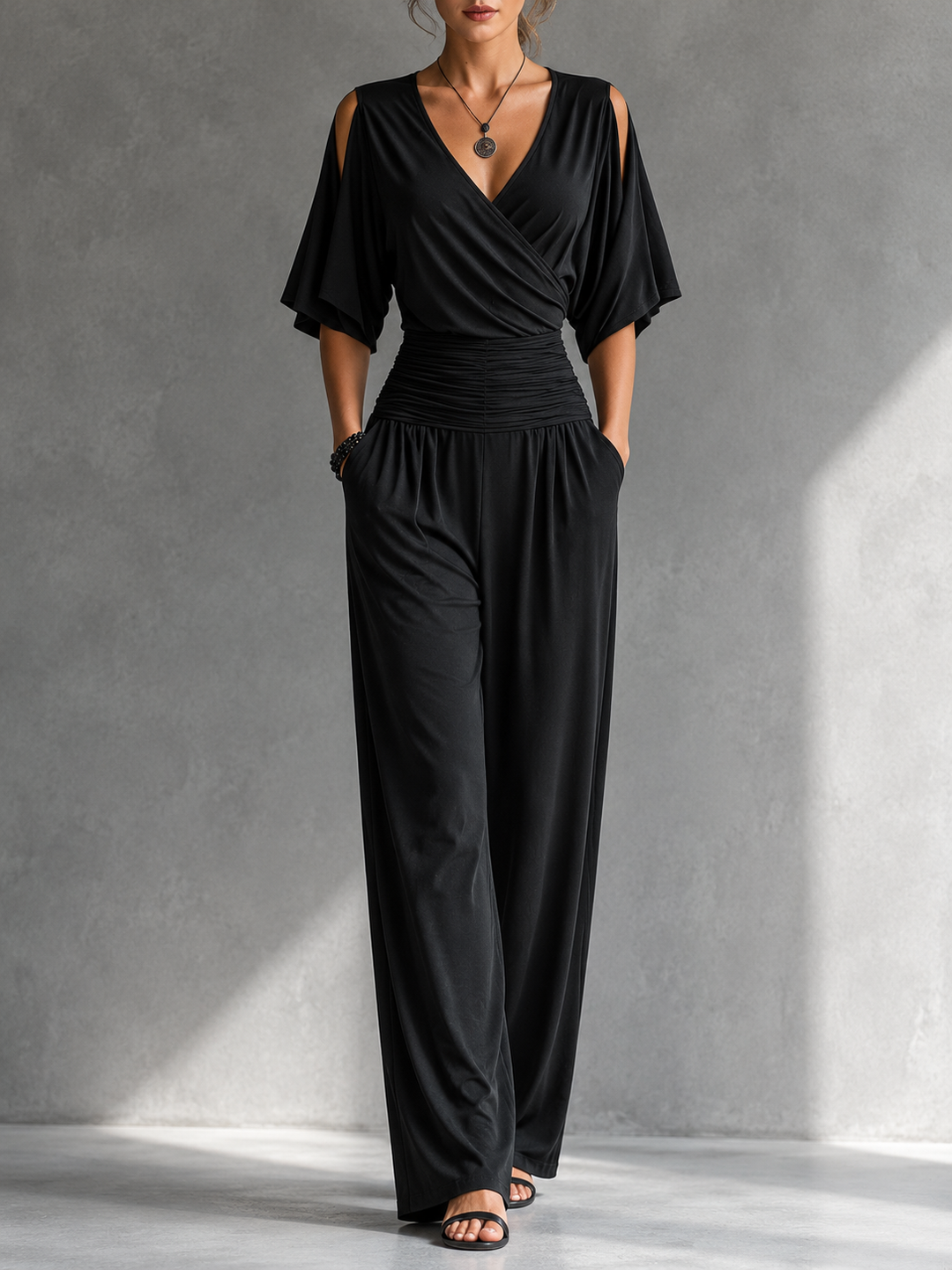 Nivara - Open-Shoulder Jumpsuit