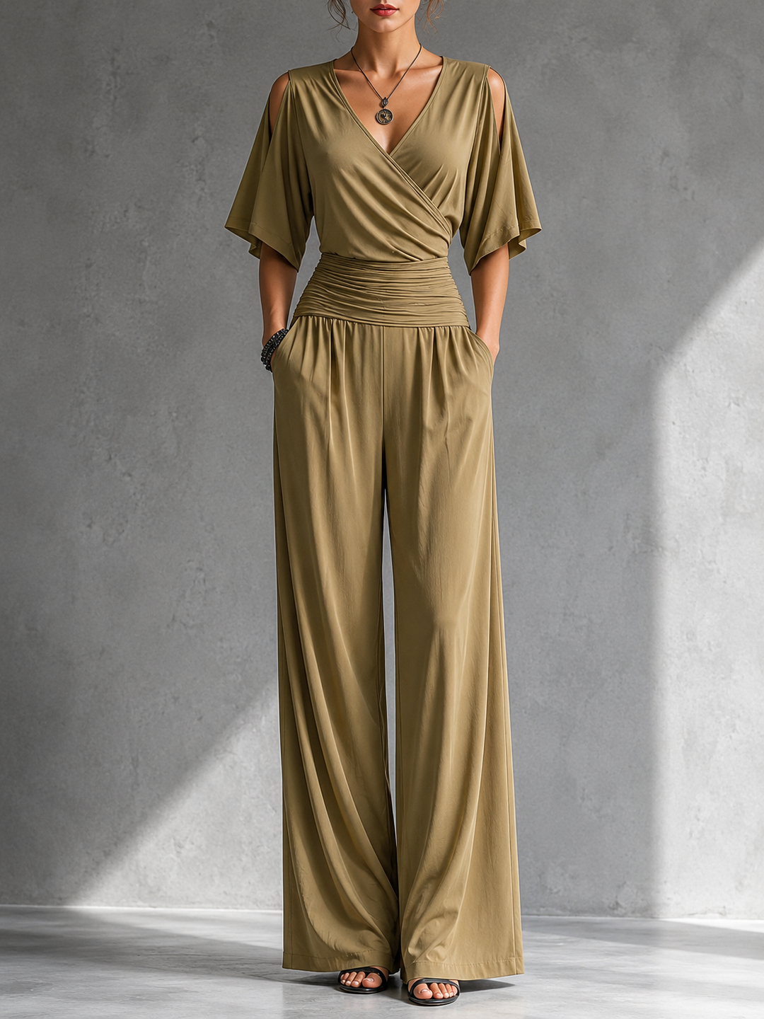 Nivara - Open-Shoulder Jumpsuit