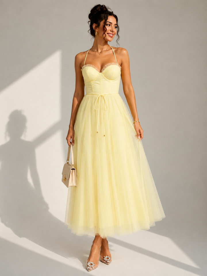 Virela – Robe en tulle ouverte