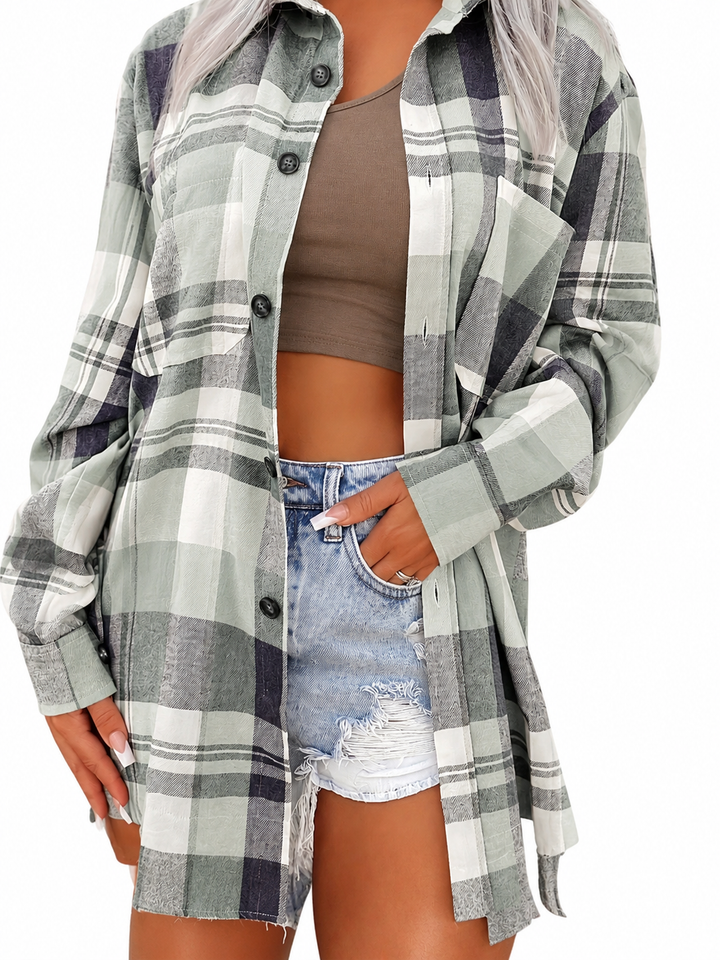 Rilena – chemise à manches longues à carreaux vichy