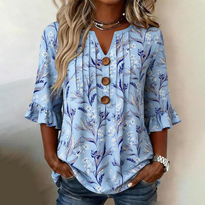 Nylera – Pull à imprimé floral en mélange de coton