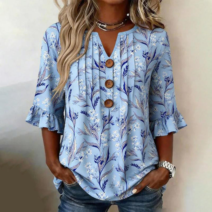 Nylera – Pull à imprimé floral en mélange de coton