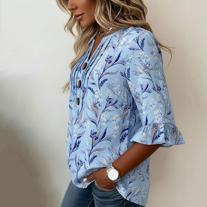 Nylera – Pull à imprimé floral en mélange de coton