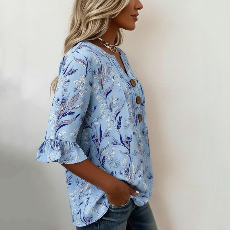 Nylera – Pull à imprimé floral en mélange de coton