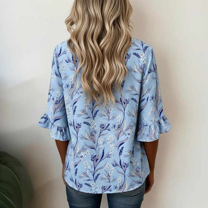 Nylera – Pull à imprimé floral en mélange de coton