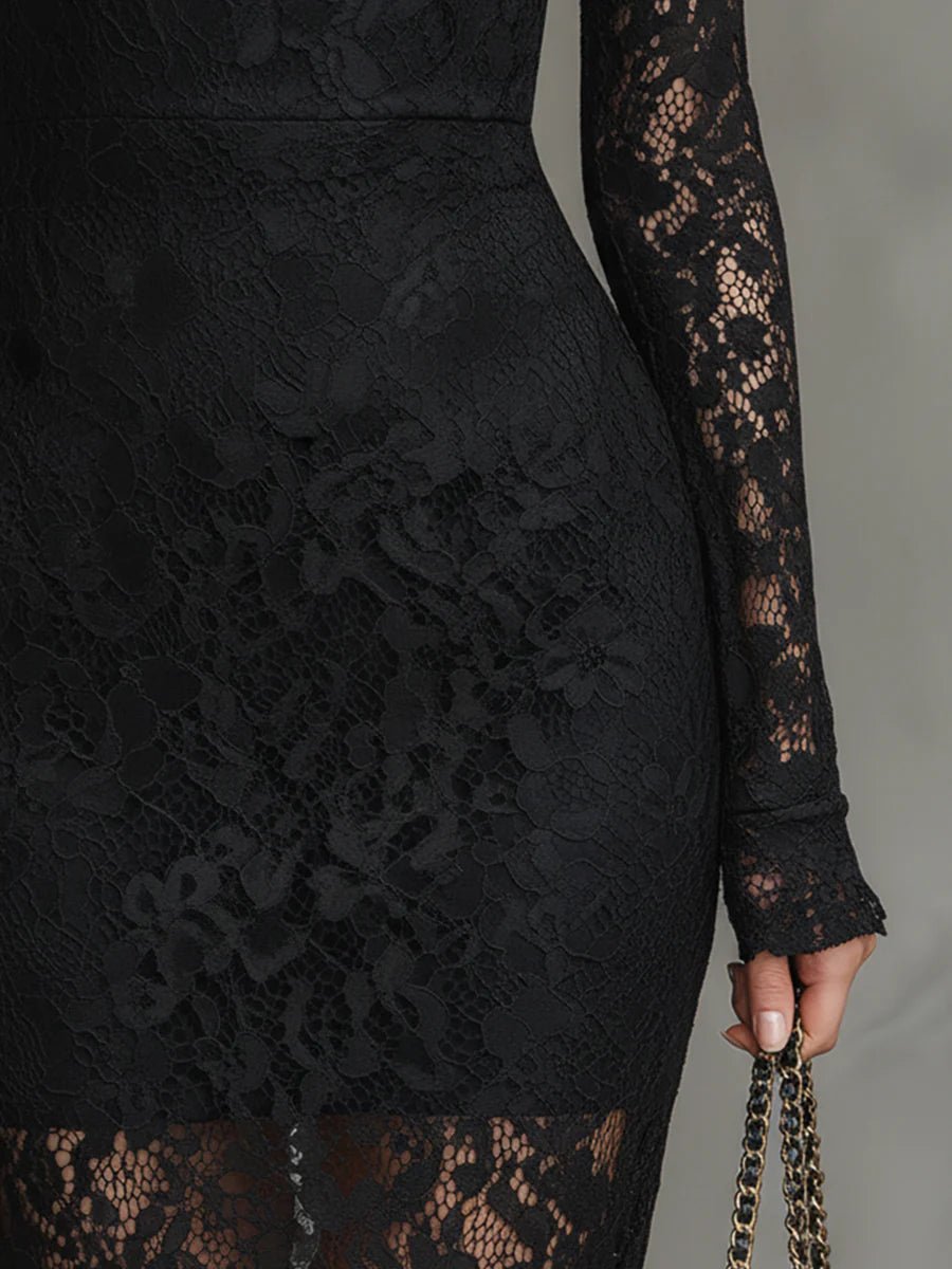 Kelira – ourlet en queue de poisson en dentelle, robe maxi