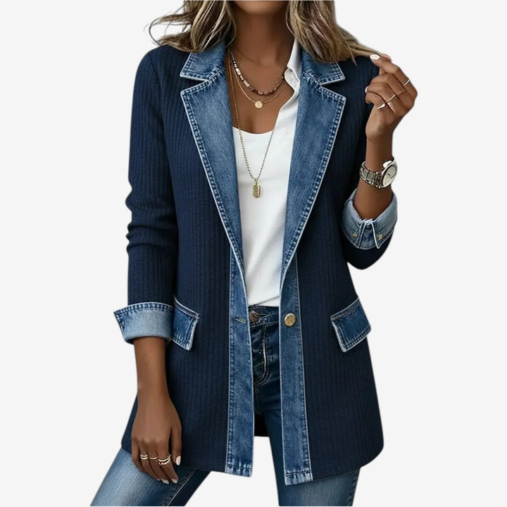 Velira – Veste en maille de coton inspirée du denim