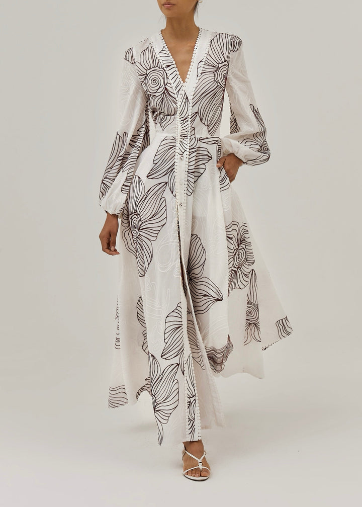 Sivora – robe maxi en coton brodé