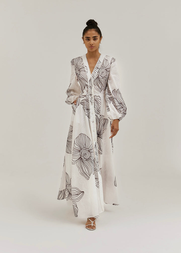 Sivora – robe maxi en coton brodé