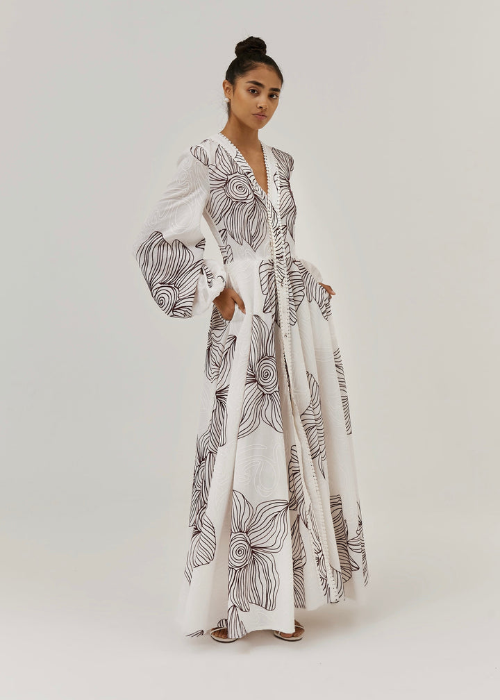 Sivora – robe maxi en coton brodé