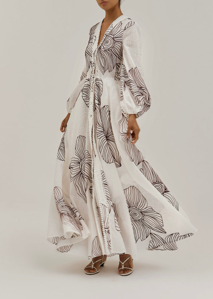 Sivora – robe maxi en coton brodé