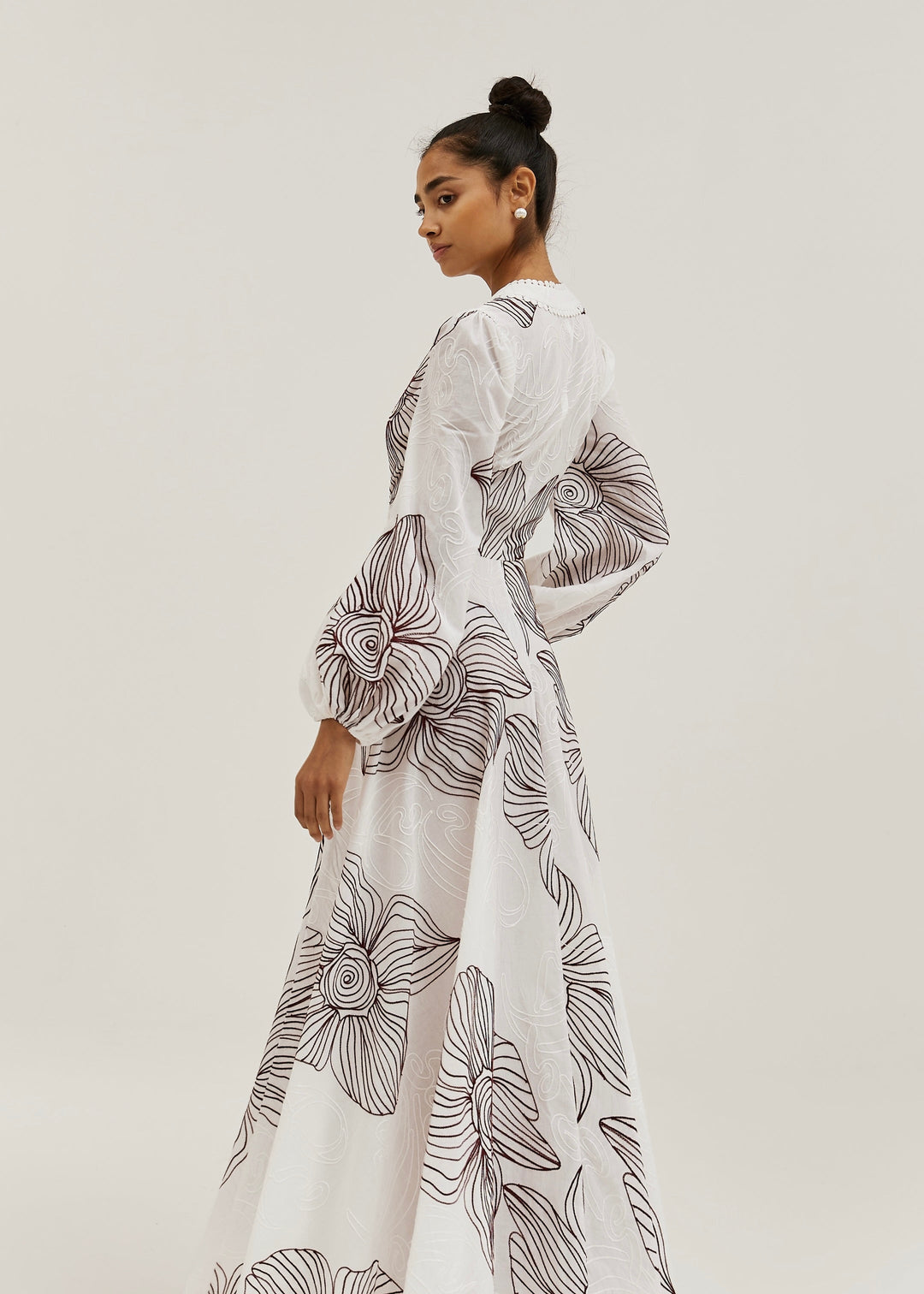 Sivora – robe maxi en coton brodé