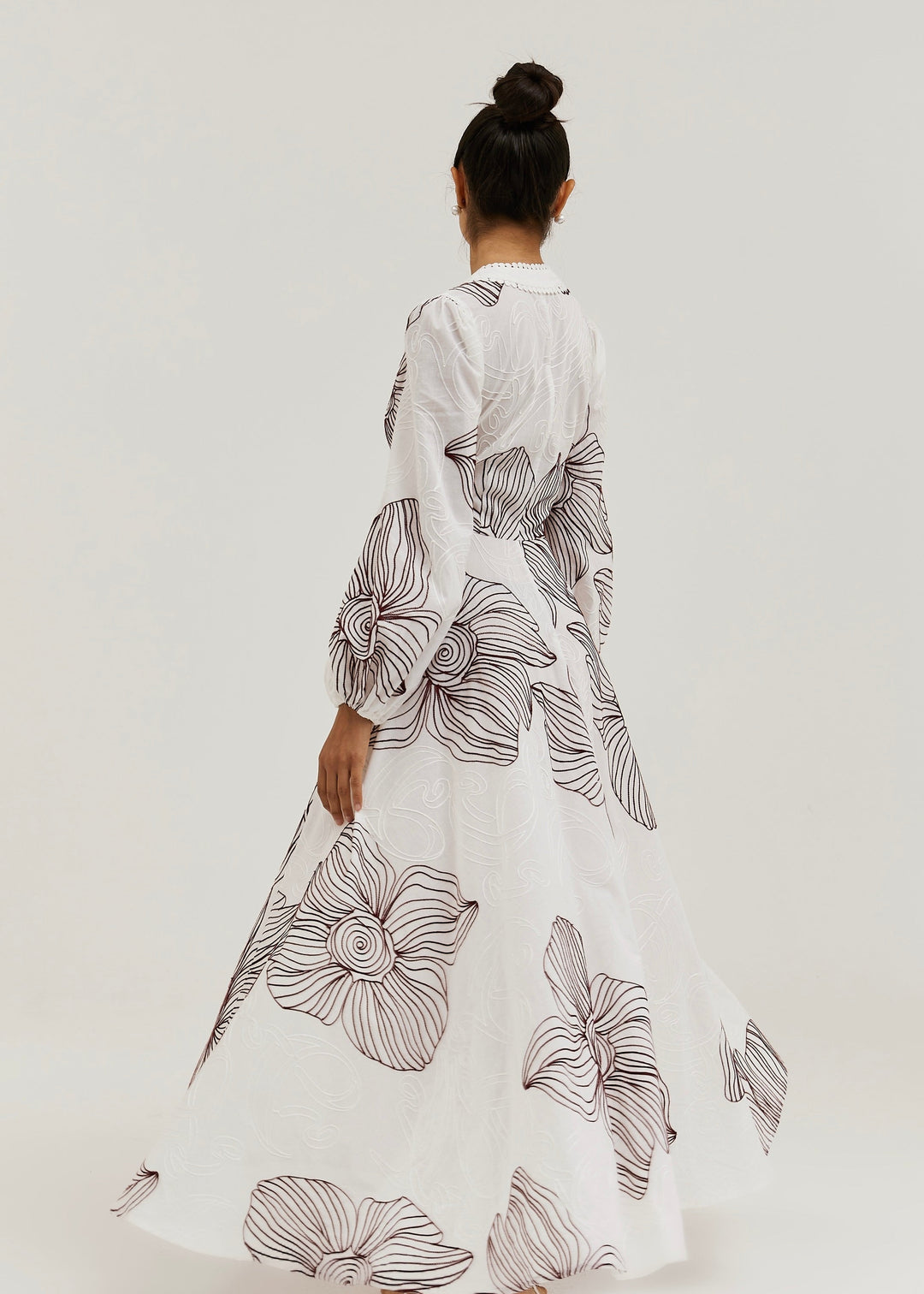 Sivora – robe maxi en coton brodé