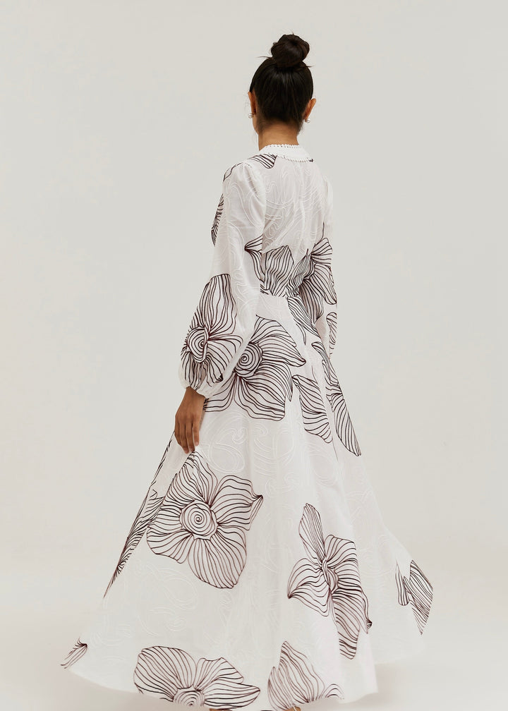 Sivora – robe maxi en coton brodé