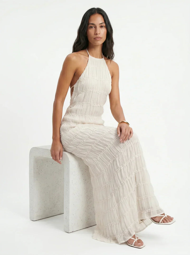 Ivessa – Robe à volants en mélange de coton