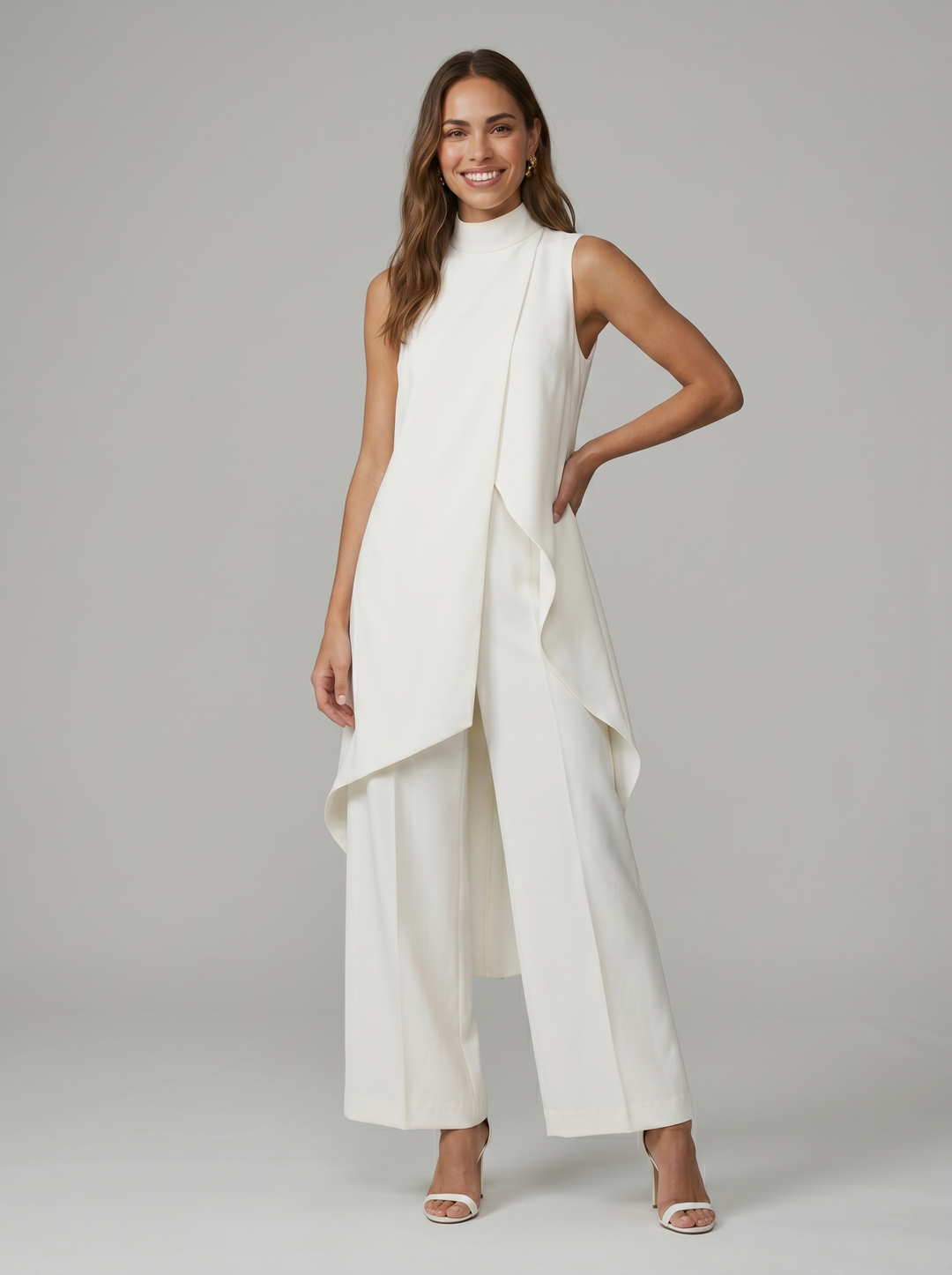 Arlise – coupe asymétrique en tissu tissé, ensemble