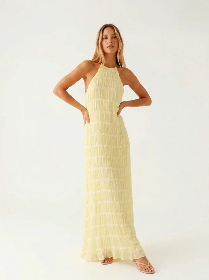 Ivessa – Robe à volants en mélange de coton