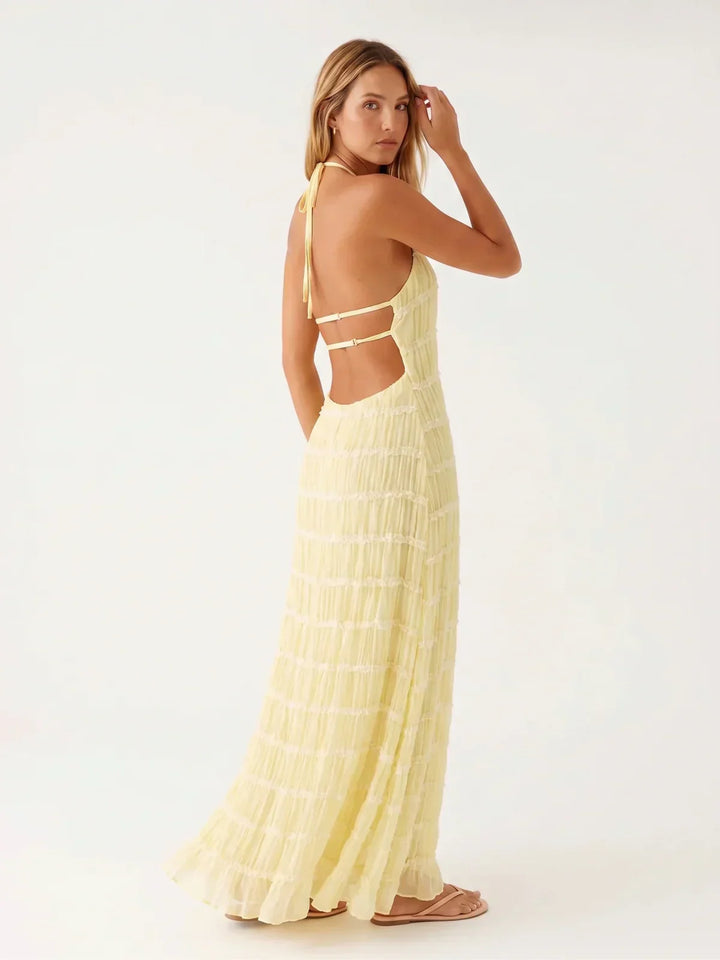 Ivessa – Robe à volants en mélange de coton
