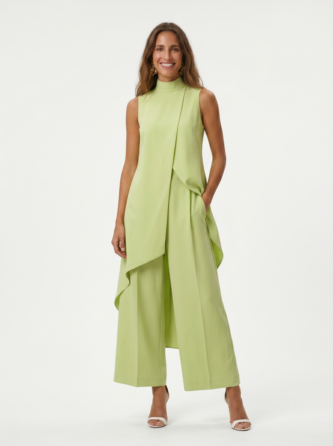 Arlise – coupe asymétrique en tissu tissé, ensemble
