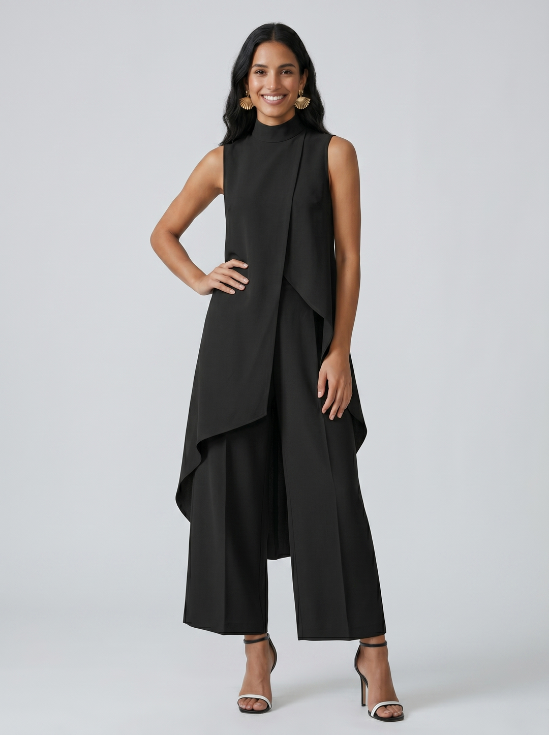 Arlise – coupe asymétrique en tissu tissé, ensemble