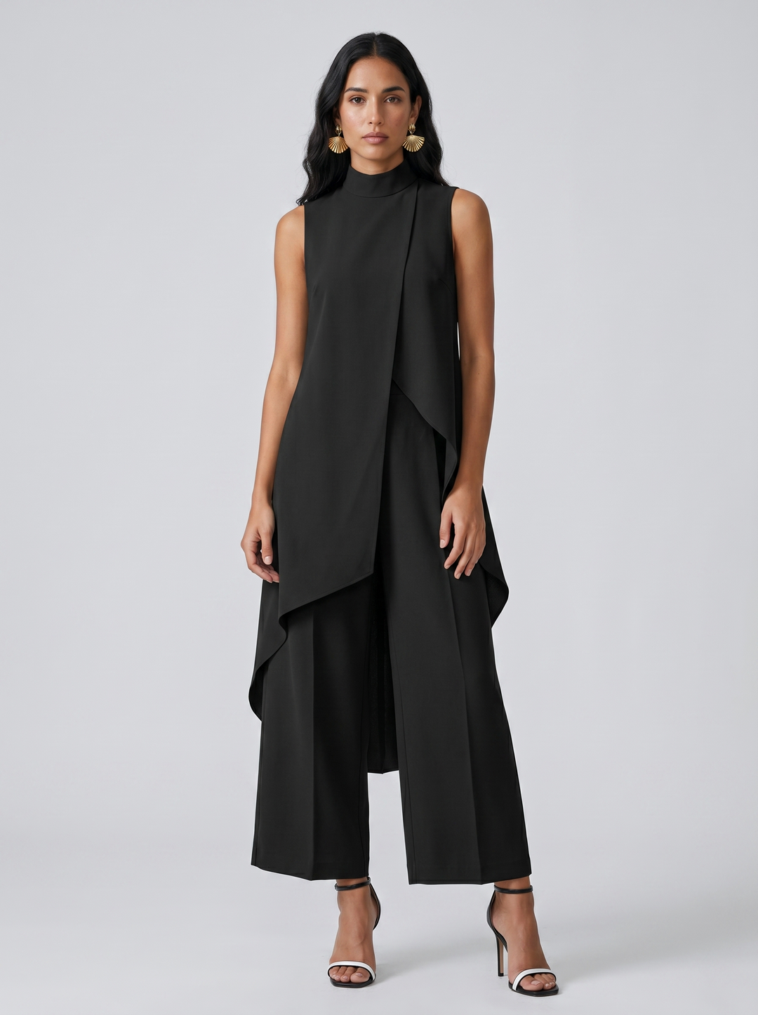 Arlise – coupe asymétrique en tissu tissé, ensemble