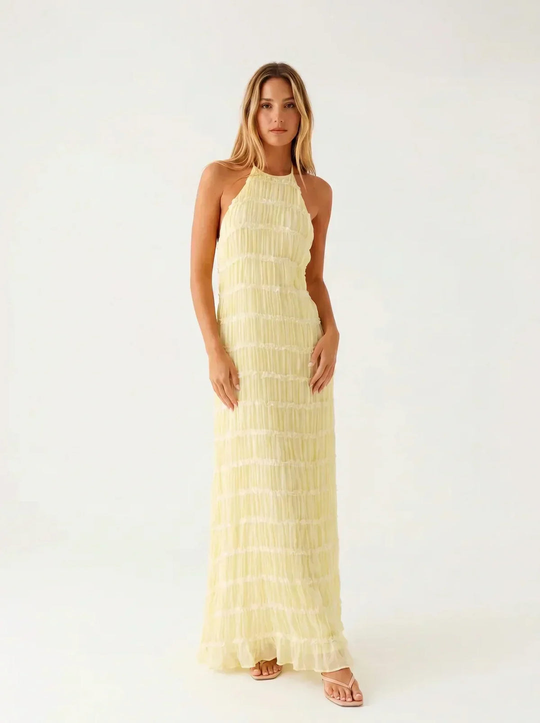 Ivessa – Robe à volants en mélange de coton