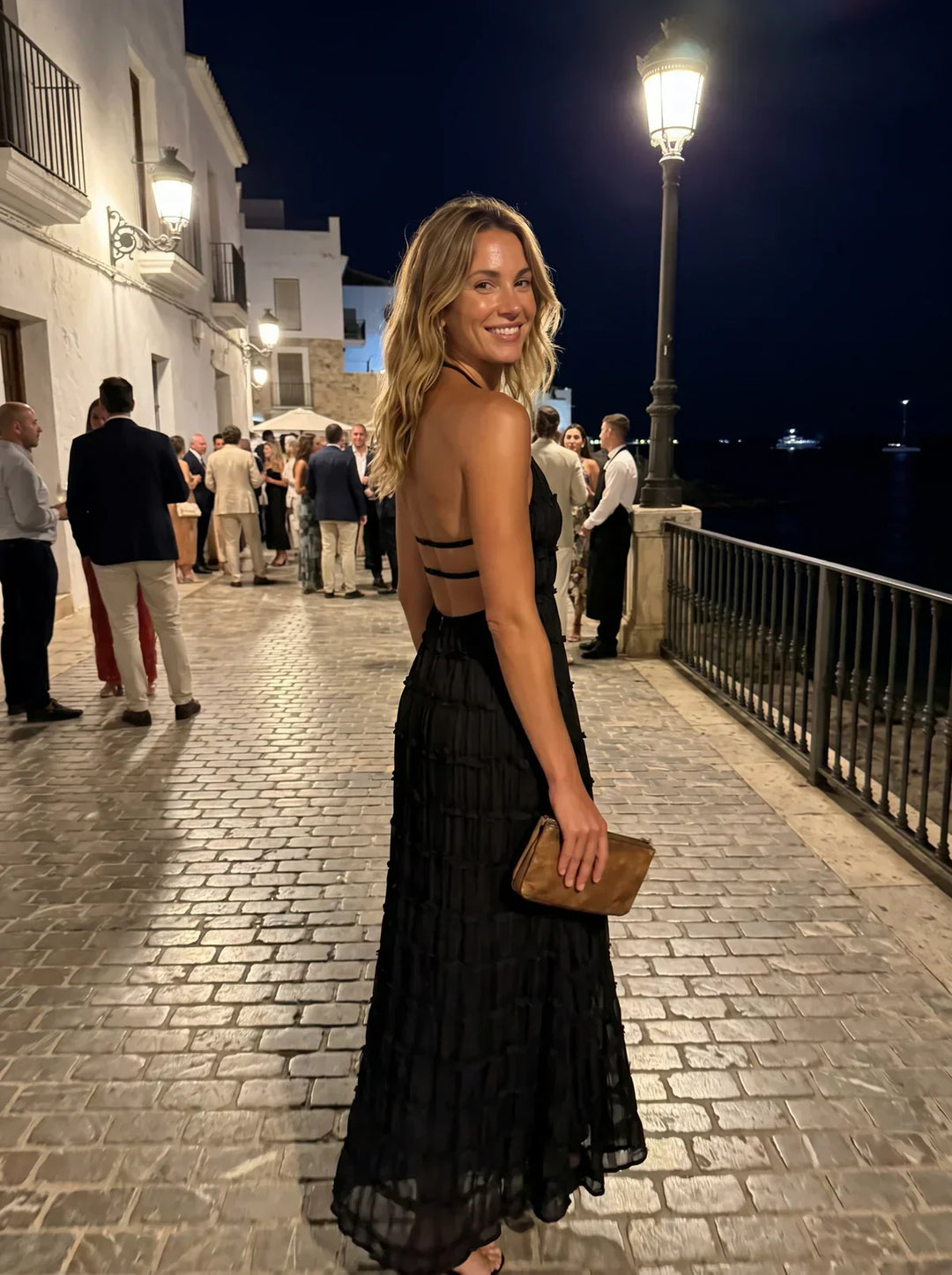 Ivessa – Robe à volants en mélange de coton